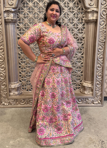 Sabhyasachi designed Bollywood silk Bridal and party lehenga choli